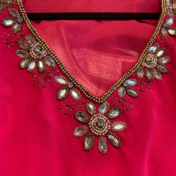 Elegant Dark Pink Blouse - Picture 6 of 6